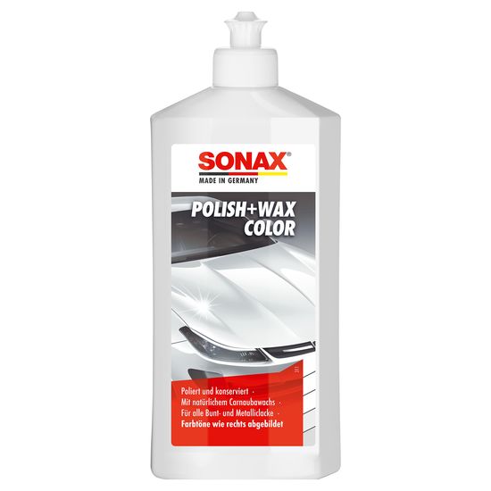 Цветной полироль с воском белый 500 мл SONAX Polish&Wax Color (296000), Объем (В): 500 мл, изображение 2