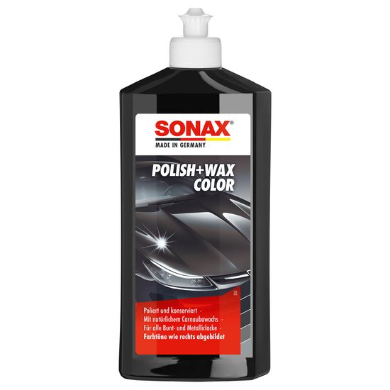 Цветной полироль с воском чёрный 500 мл SONAX Polish&Wax Color (296100), Объем (В): 500 мл, изображение 2