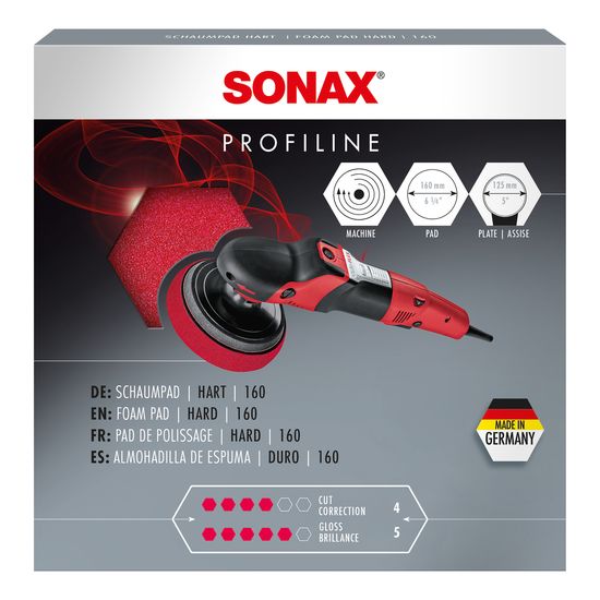 Круг полірувальний твердий червоний 160 мм SONAX Sanding Disc (493100), зображення 3