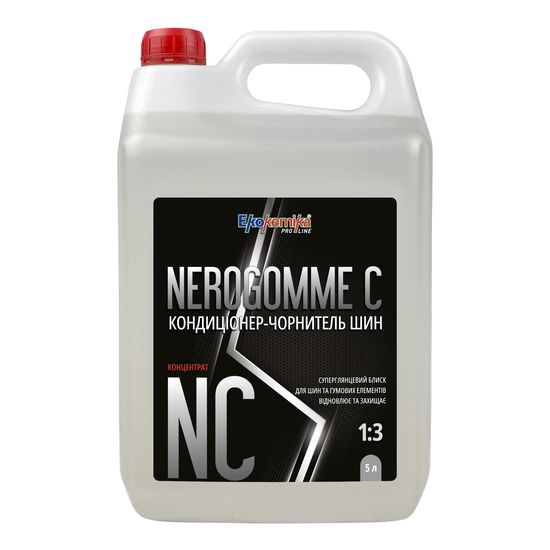 Кондиціонер-чорнитель шин 5 л Ekokemika Pro Line NEROGOMME CONCENTRAT 1:3 (780354), Об’єм: 5 л