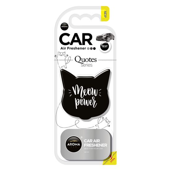 Автомобільний ароматизатор Aroma Car Art Cats Quotes - Black (831969), Аромат: Black, зображення 2