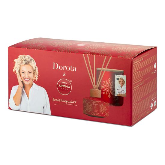 Набір з ароматичної свічки та аромапалочок Aroma Home XMASS BOX "Вечірня кориця" 150г + 100мл (832010), зображення 4