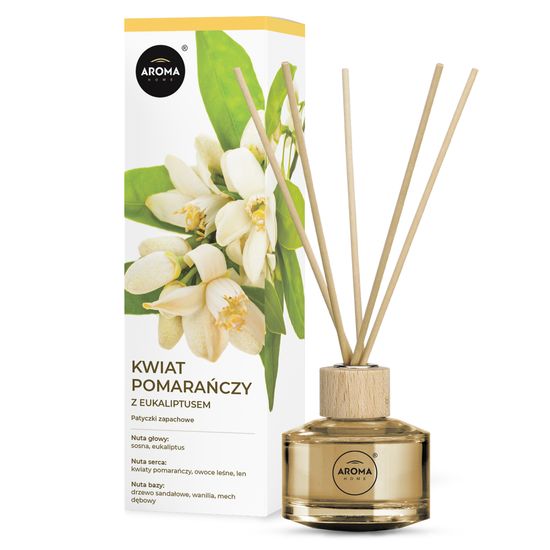 Ароматичні палички Квіти апельсину з евкаліптом 50 мл Aroma Home Basic Line Orange Flowers with Eucalyptus (927665), Аромат: Цветы апельсина с эвкалиптом