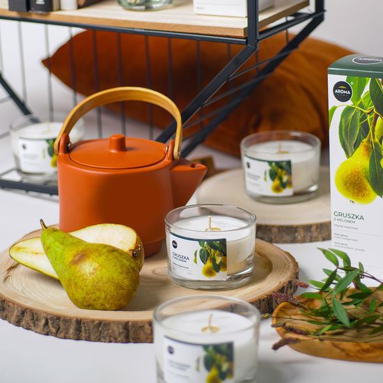 Ароматична свічка Aroma Home, Базова серія - Груша з динею 115 г (839415), Аромат: Груша с дыней, зображення 2