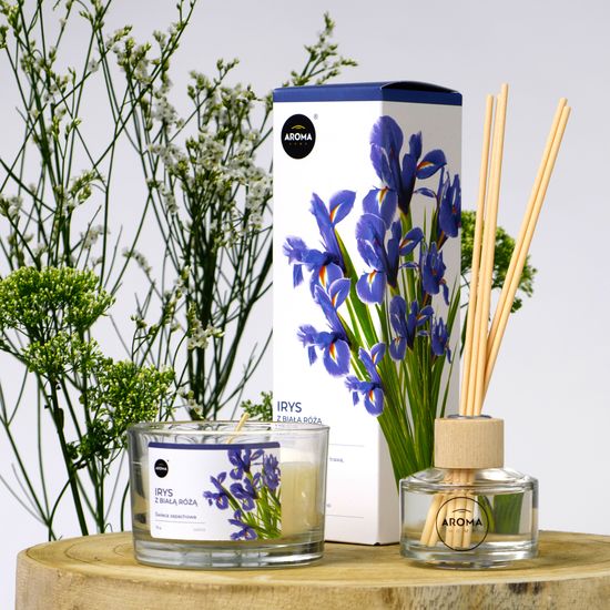 Ароматична свічка Aroma Home, Базова серія - Ірис з білою трояндою 115 г (839385), Аромат: Ирис с белой розой, зображення 2