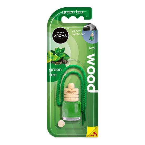 Автомобильный ароматизатор Aroma Car Wood - Green Tea 6 мл (631197), Аромат: Green Tea