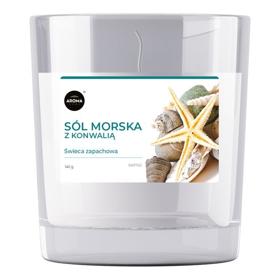Ароматична свічка Aroma Home, Базова серія - Морська сіль з конвалією 115 г (839422), Аромат: Морская соль с ландышем