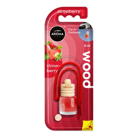 Автомобильный ароматизатор Aroma Car Wood - Strawberry 6 мл (92795), Аромат: Strawberry