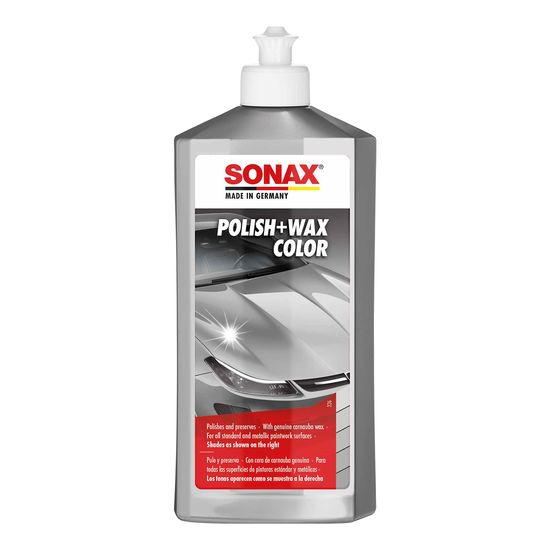 Цветной полироль с воском серый 500 мл SONAX Polish&Wax Color (296300), Объем (В): 500 мл