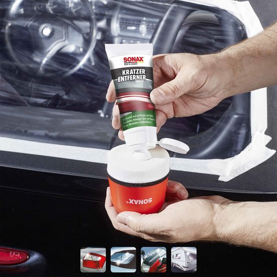 Поліроль для фар, акрилу, пластика 75 мл SONAX Scratch Remover (305000), зображення 6