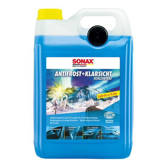 Концентрат омивача скла зимовий -70 ° С 5 л SONAX Antifrost + Klarsicht Konzentrat (332505)