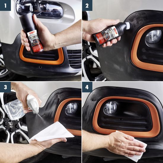 Чорнитель пластику з аплікатором 100 мл SONAX Plastic New Black (409100), зображення 5