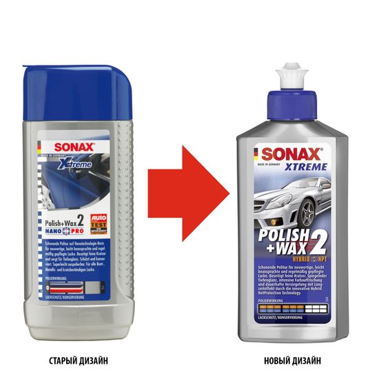 Поліроль з воском # 2 250 мл SONAX XTREME Polish + Wax 2 Hybrid NPT (207100), зображення 2