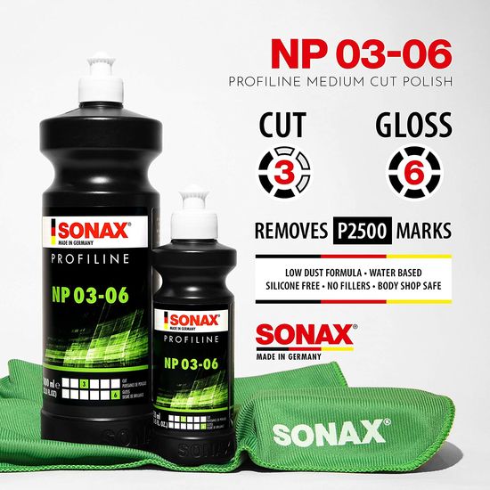 Полірувальна паста для кузова автомобіля 250 мл SONAX PROFILINE Nano Polish NP 03-06 (208141), зображення 4