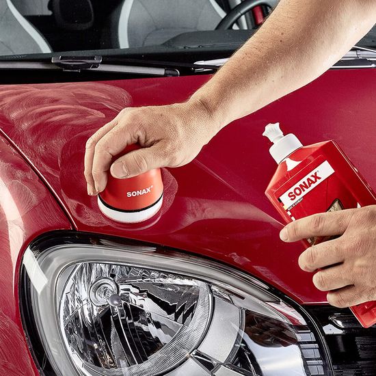 Цветной полироль с воском красный 250 мл SONAX Polish&Wax Color (296441), Об’єм: 250 мл, зображення 2