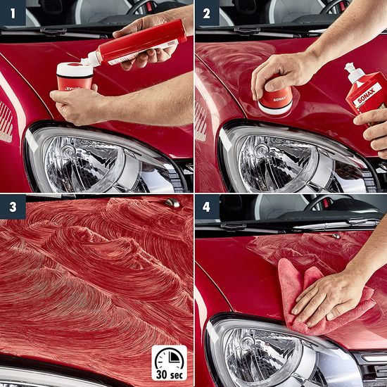 Цветной полироль с воском красный 250 мл SONAX Polish&Wax Color (296441), Об’єм: 250 мл, зображення 3