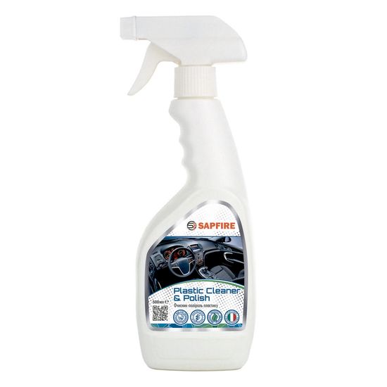 Очищувач-поліроль пластика 500 мл SAPFIRE Plastic Cleaner&Polish - яблуко (002692)