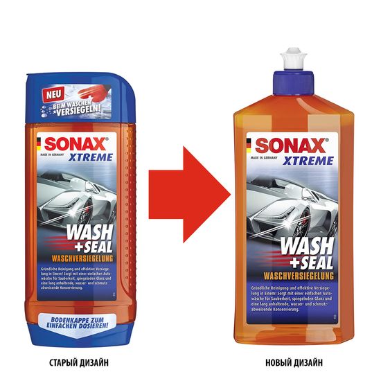 Шампунь-консервант для лакофарбового покриття 500 мл SONAX XTREME Wash + Seal (244200), зображення 2
