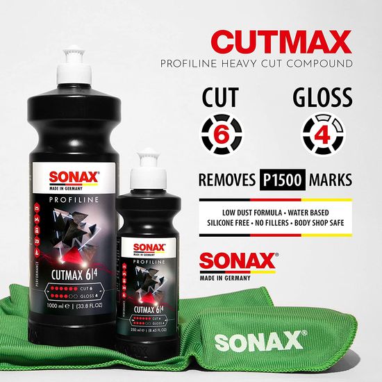Полірувальна паста для кузова автомобіля 1 л SONAX PROFILINE CutMax 6-4 (246300), зображення 4
