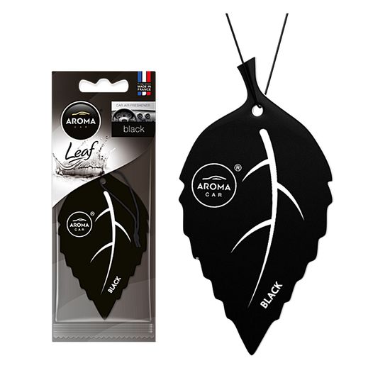 Автомобільний ароматизатор Aroma Car Leaf - Black (920888), Аромат: Black, зображення 2
