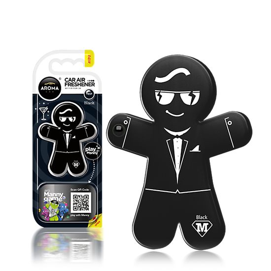 Автомобільний ароматизатор Aroma Car Manny - Black (929935), Аромат: Black, зображення 2
